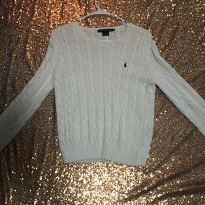 White polo sweater
